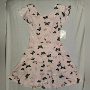 Jumping Beans Pink Butterfly Kids Dress 7